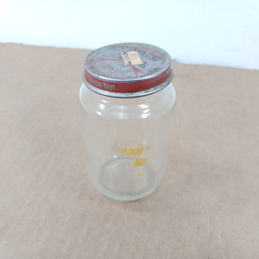 Vintage 1980s Baby Food Jars Lot Heinz Beech-Nut Glass Advertising Prop 3pc - Picture 9 of 16